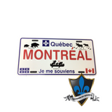 Plaque d'immatriculation de l'ours Moose de Montréal 30 cm x 15 cm.