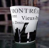 Verre à liqueur avec la célèbre scène du Vieux-Montréal