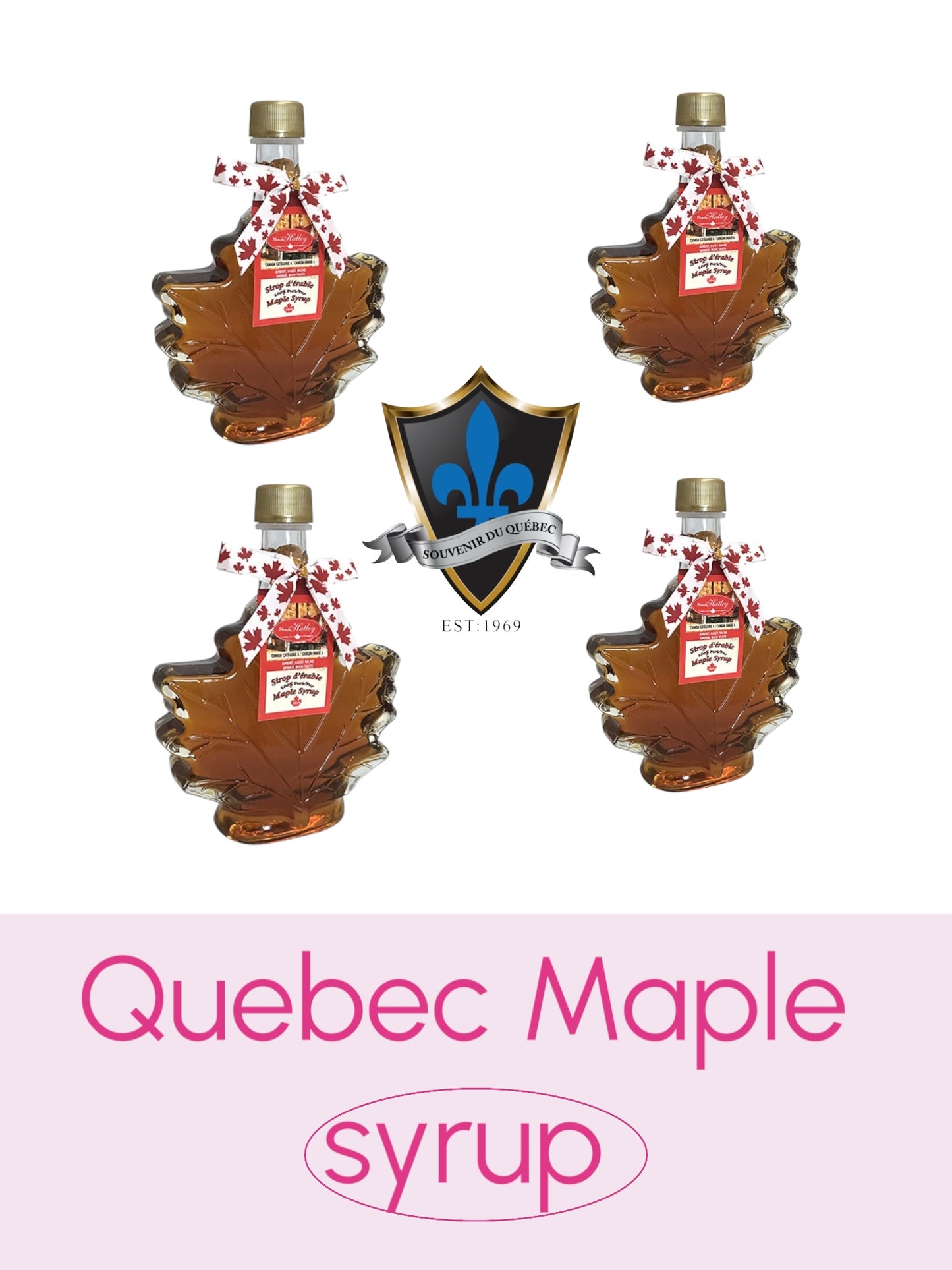 10 maple Shaped Bottles of 50ml Maple syrup.