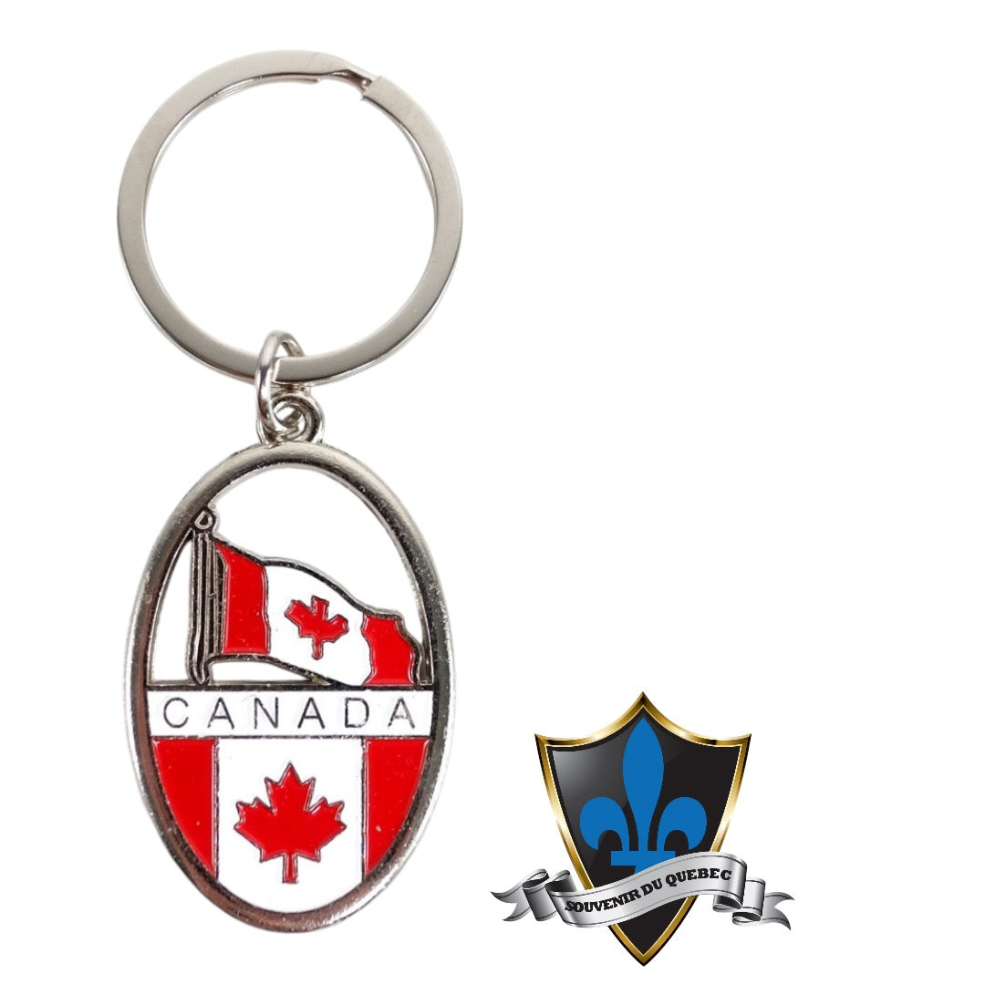 Canada flag maple leaf keychain.