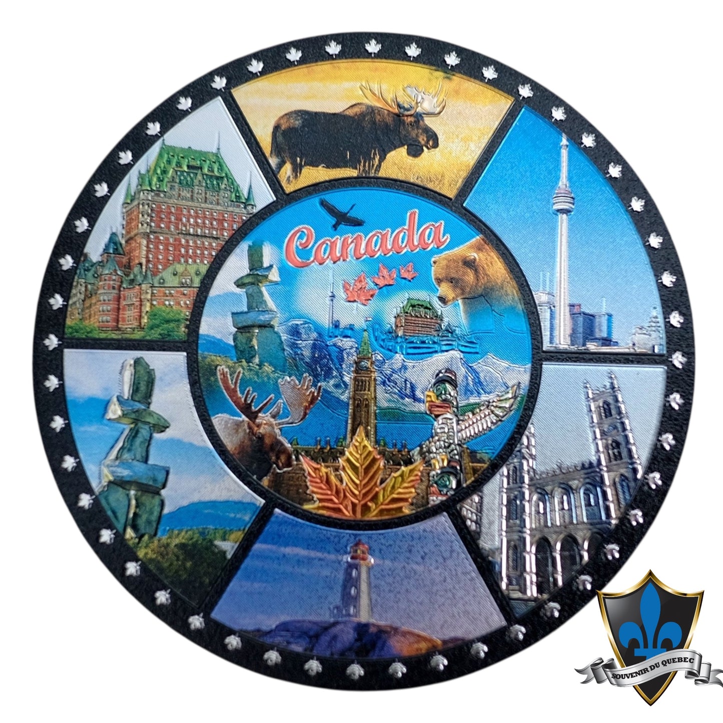 7 cm Canadian pictures round Magnet
