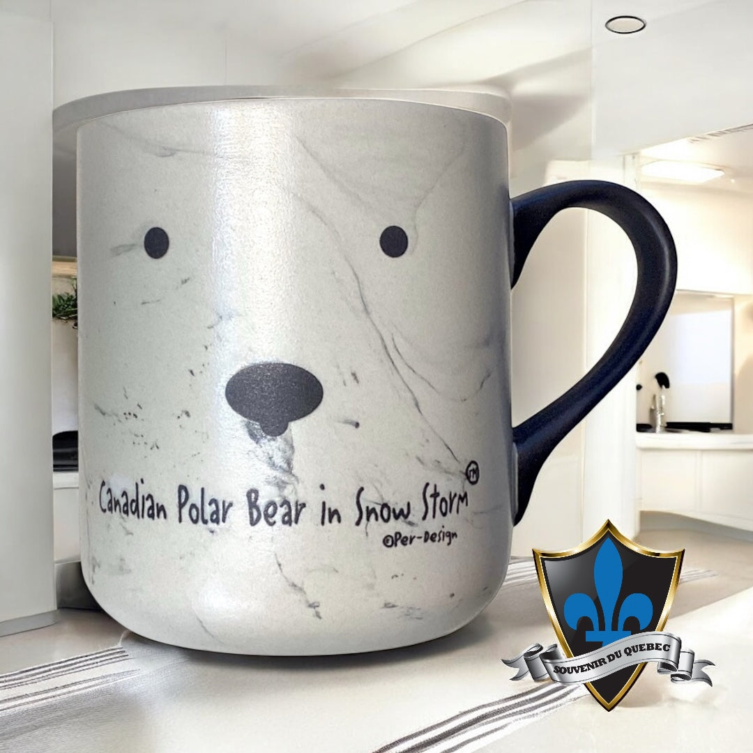 Canadian Polar Bear In A Snowstorm Mug.