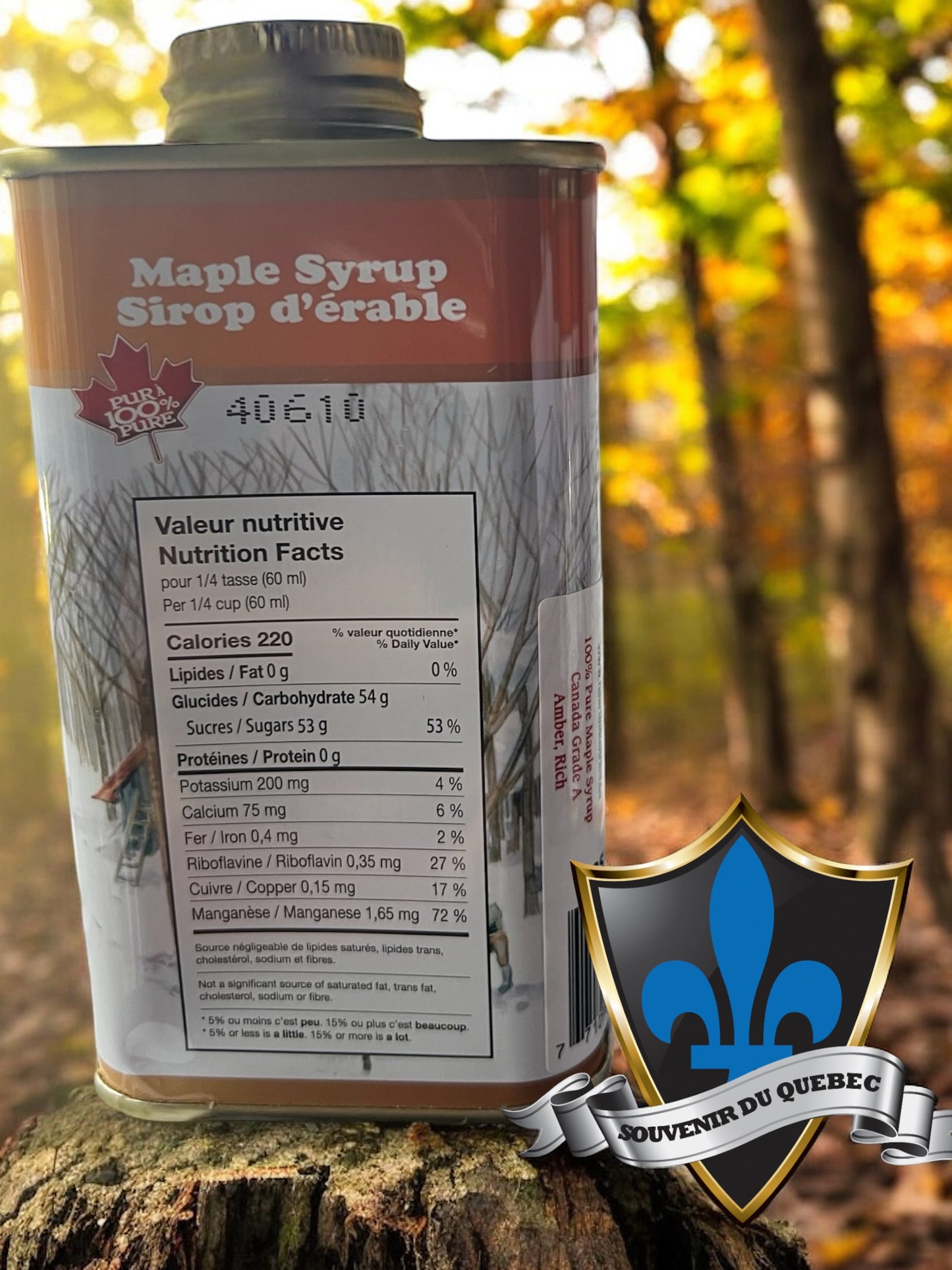 Classic Quebec Maple Syrup Tin Can - 500ml.