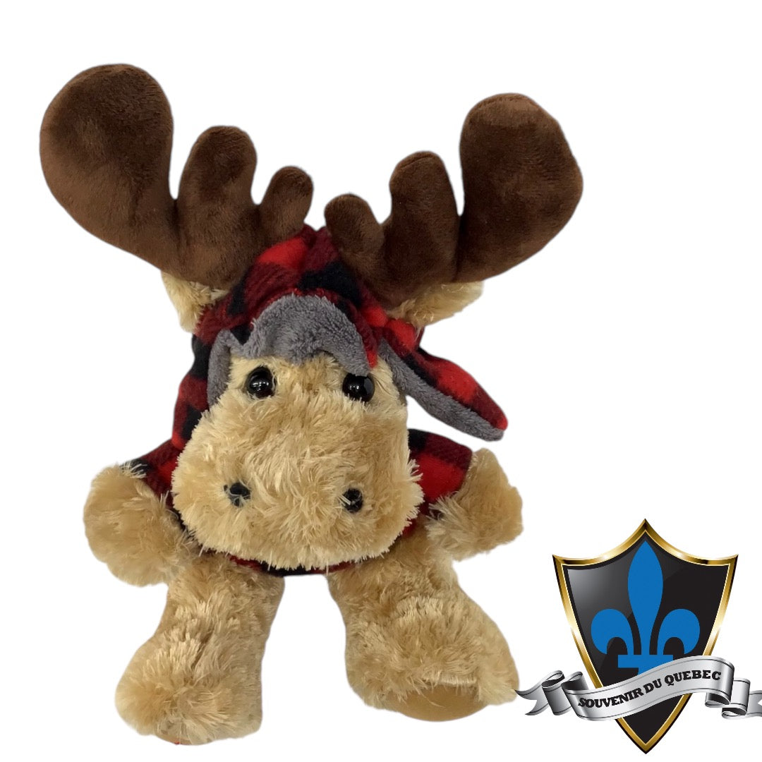 Moose With plaid Canada Hoodie 7’.