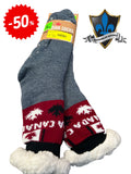 Canada plaid maple leaf Adult Socks.