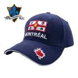 Casquette de baseball de Montréal avec drapeau de Montréal.