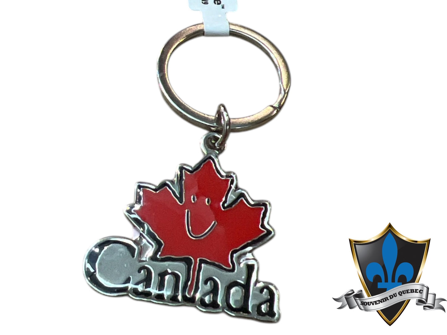 Canada Happy maple leaf keychain.