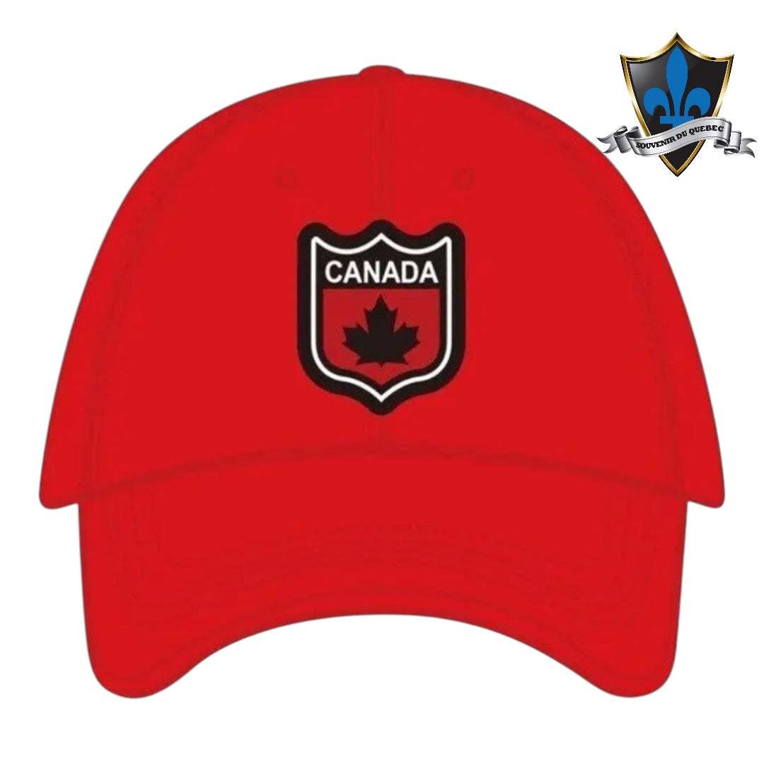 Canada patch cap embroidered leaf.