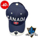 Casquette de baseball bleu marine avec feuille d'érable du Canada