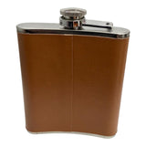 Flacon en cuir MONTREAL EN ACIER INOXYDABLE 8 OZ