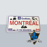 Plaque d'immatriculation de l'ours Moose de Montréal 30 cm x 15 cm.