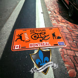 Détour de plaque d'immatriculation de Montréal Canada 30 cm x 15 cm