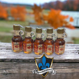 5 bouteilles de sirop d'érable véritable du Canada de 40 ml.