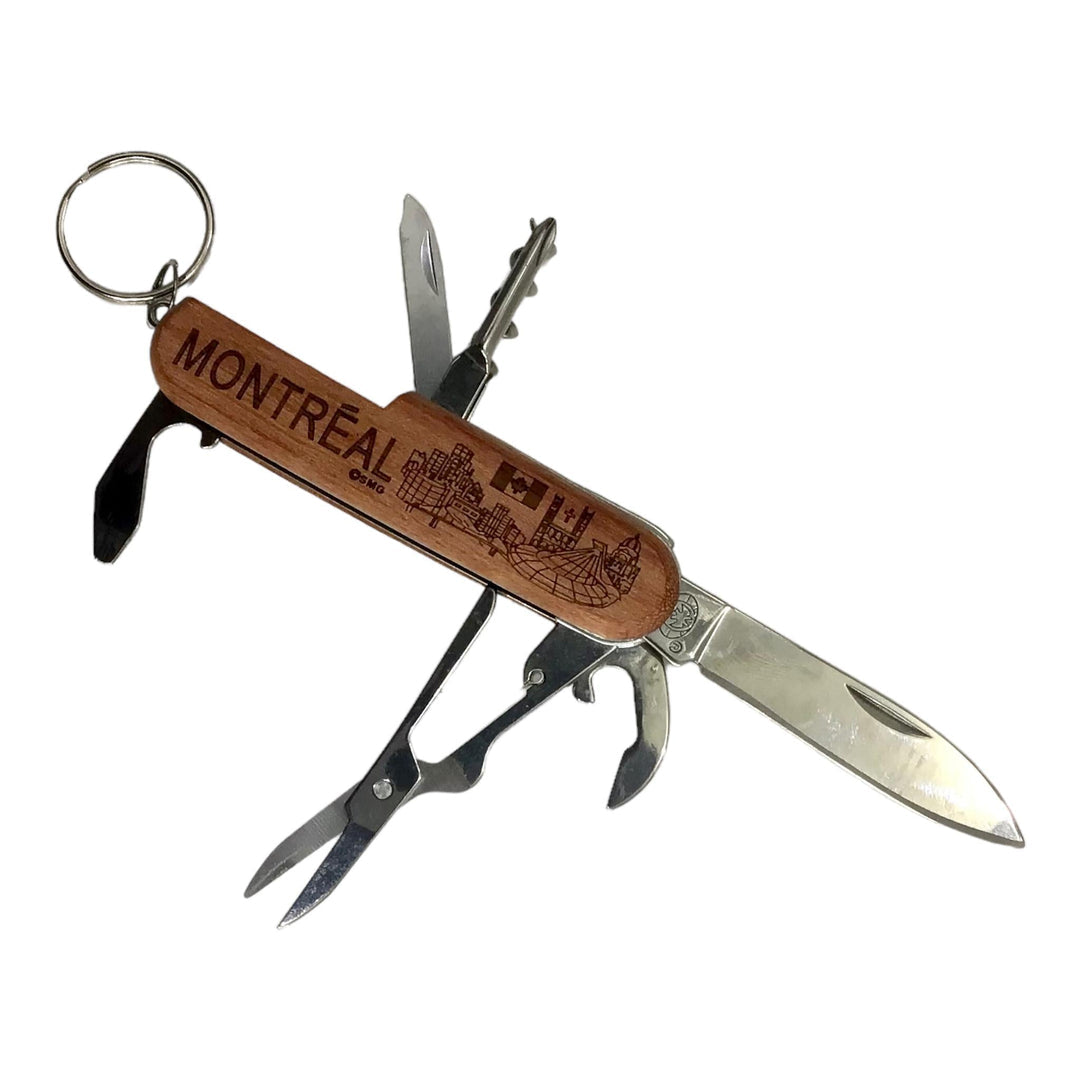 Montreal 9 in 1 wood Key Ring