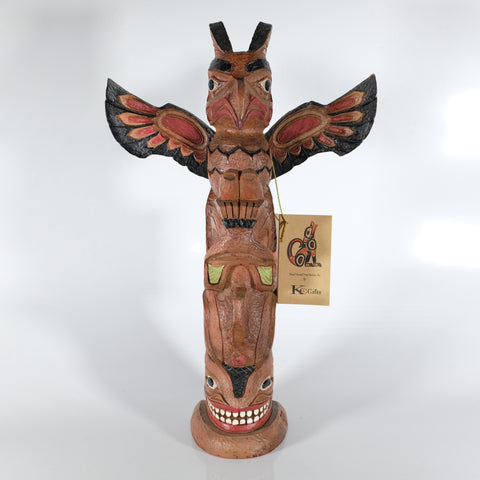 Large Colored Totem Pole - Souvenir Du Quebec, Maple Syrup, Souvenirs, Montreal