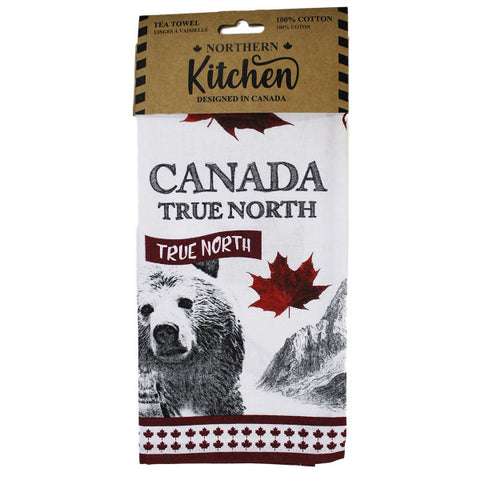 Canada Maple And True North Tea towel.
