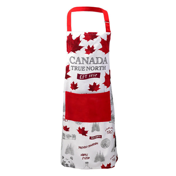 Canada Maple leaf white and red with Canada Apron.