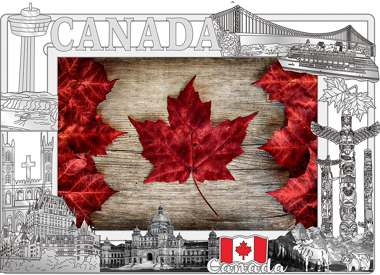 Cadre photo du Canada 6 x 8 - Souvenir Du Québec, Sirop d'érable, Souvenirs, Montréal