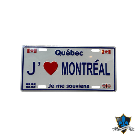 Montreal  license plate 30cm x 15cm.