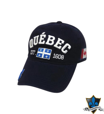 Quebec flag Navy hat. - Souvenir Du Quebec, Maple Syrup, Souvenirs, Montreal
