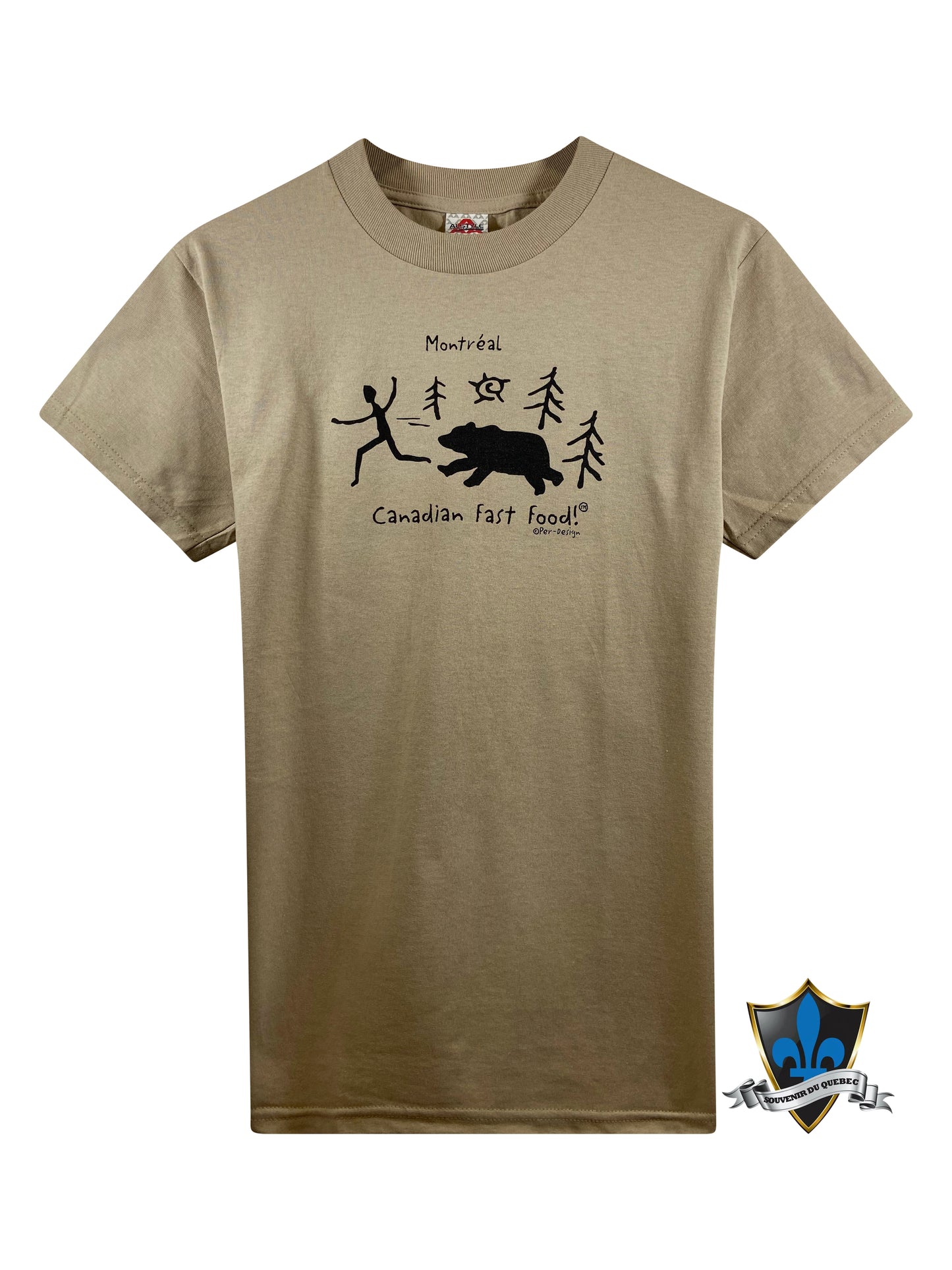 Adult Souvenir T shirt CANADA FAST FOOD - Souvenir Du Quebec, Maple Syrup, Souvenirs, Montreal