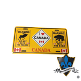 Montreal Moose Bear License Plate 30cm X 15cm.
