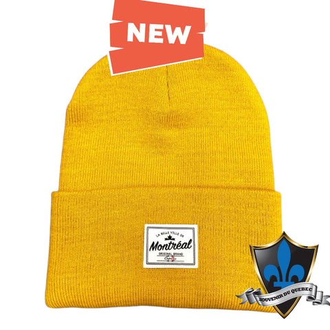 Bonnet d'hiver chaud Montréal Sport jaune. 