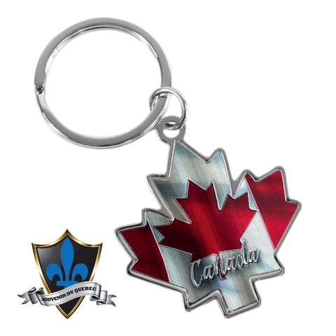 Canada maple leaf metal key chain.