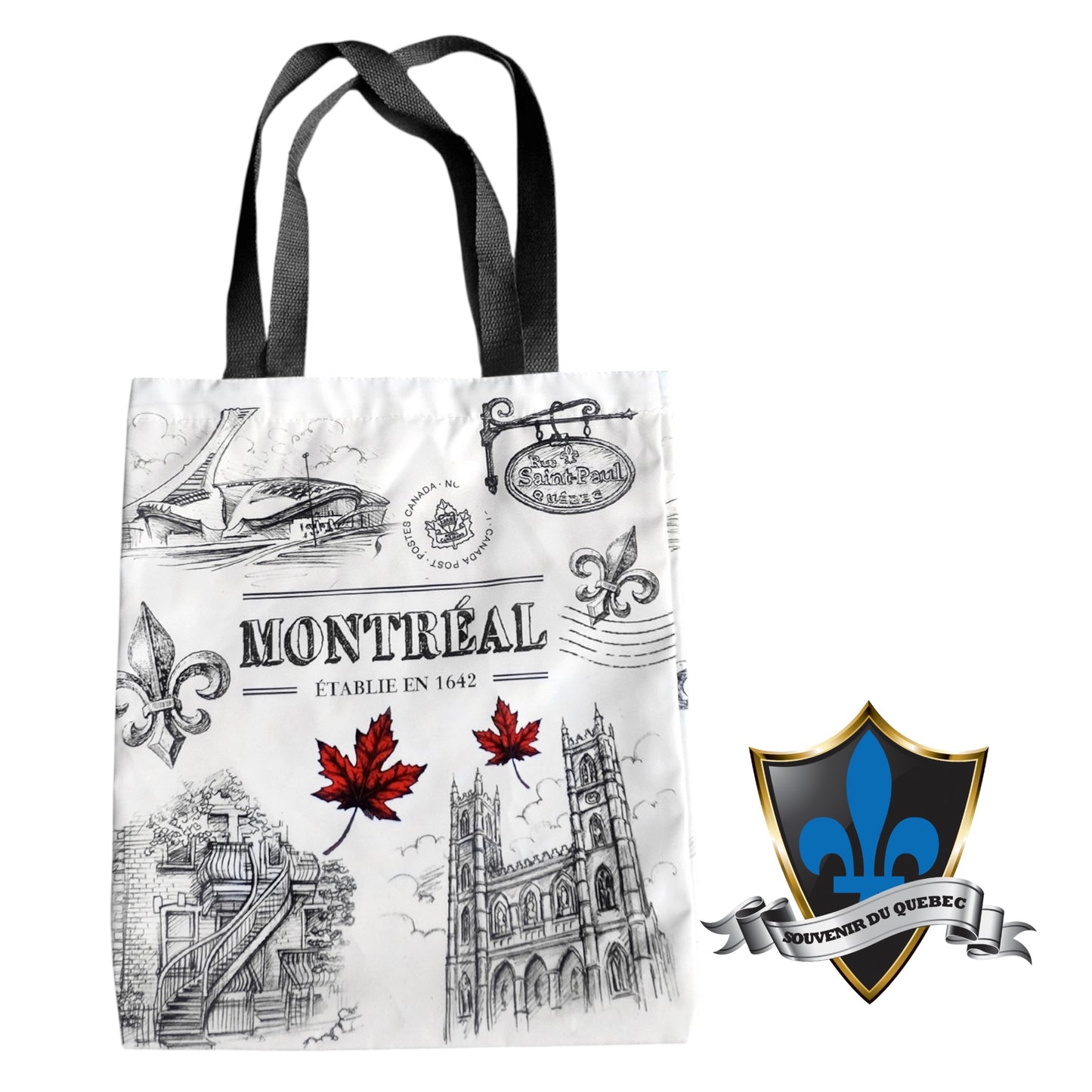 Montreal scene reusable bag.