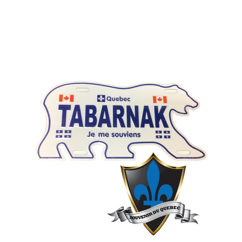 Montreal Tabarnak Quebec License Plate.