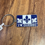 QUEBEC  Flag Keychain