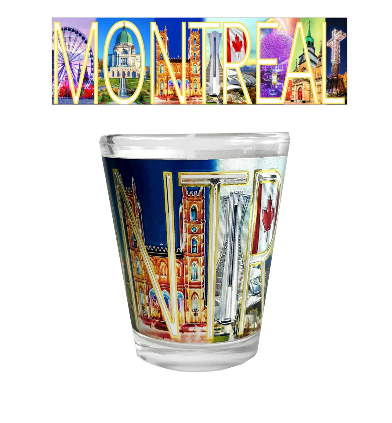 Montreal scene shiny Shot glass