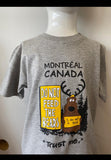 Adult Montreal  Souvenir T shirt DONT FEED THE BEARS