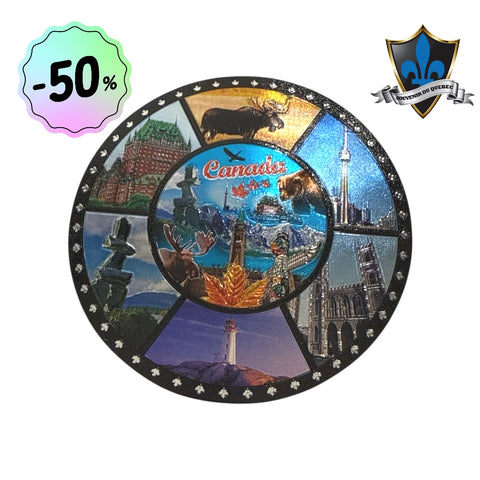 7 cm Canadian  pictures round Magnet