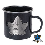 CANADA SILVER PLATE MAPLE LEAF TIN CAMPFIRE MUG