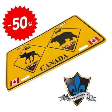 Canada Moose Bear License Plate 30cm X 15cm.