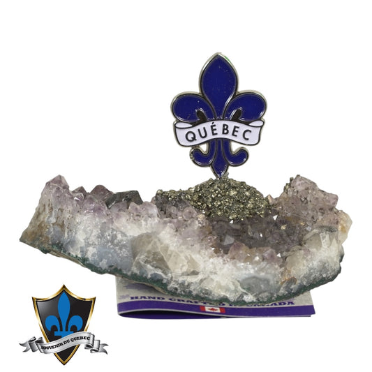 Large Quebec fleur d’lyse AMETHYST FIGURINE.