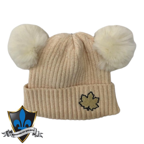 Soft and warm Winter maple leaf Beanie for kids