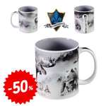 MOOSE BEAR WOLF CANADIAN 14 OZ CERAMIC MUG.