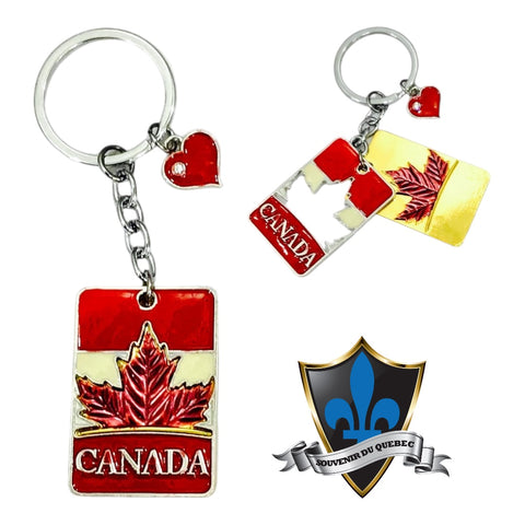 Porte-clés feuille d'érable du Canada