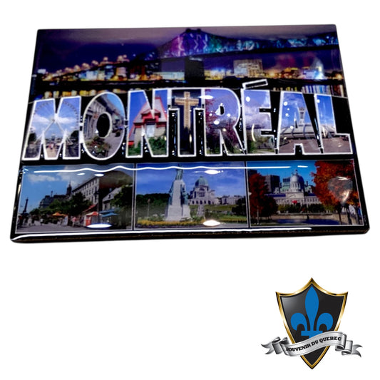 Montreal scene wood Magnet.