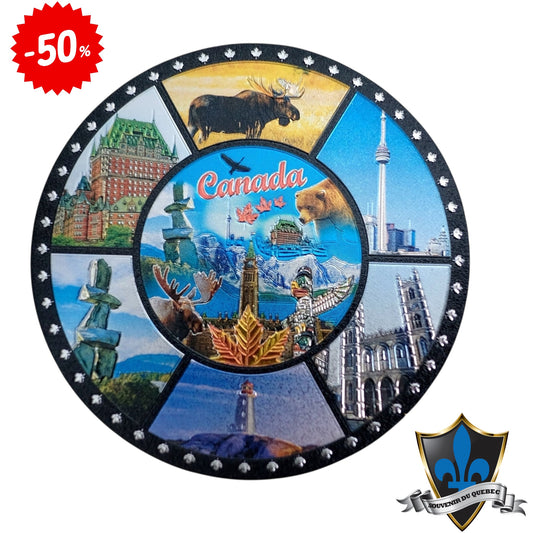 7 cm Canadian  pictures round Magnet