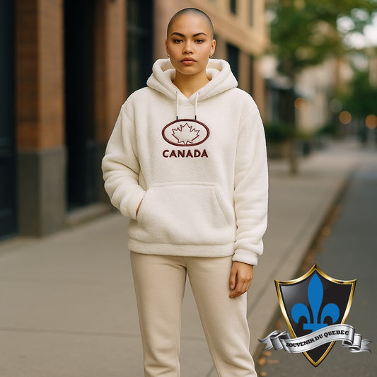 SOUVENIR Women Faux Fur Hoodie.