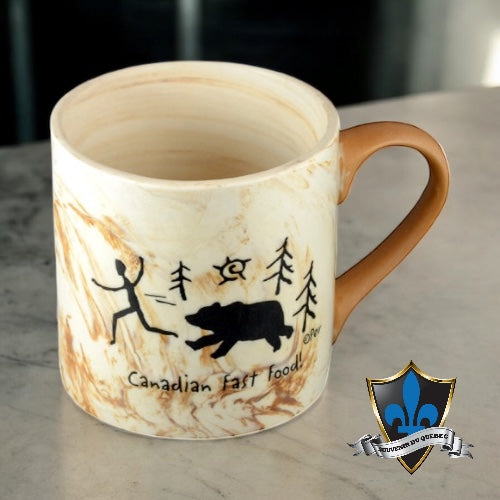 Canadian fast food Marble look  18oz Mug.