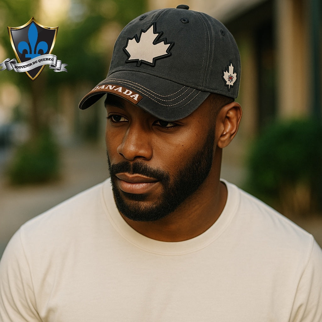 Canada maple leaf patch embroidery cap.