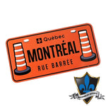 Rue Barre fridge  magnet with montreal