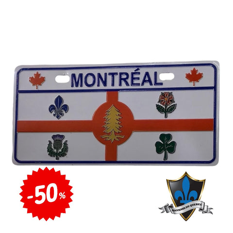 Montreal Flag License Plate Magnet