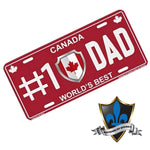 #1 Dad Canada License Plate 30cm by 15cm.