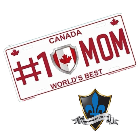 #1 Mom Canada License Plate