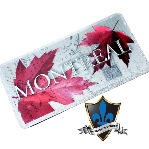 Montreal maple leaves foil magnet.